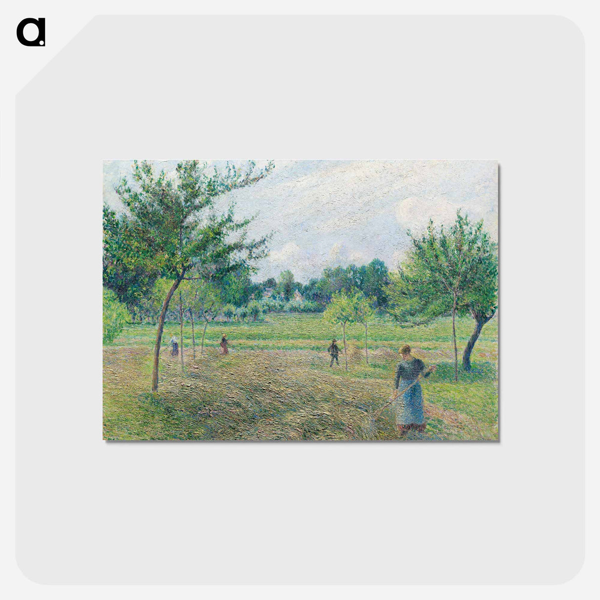 アートポストカード-Haymaking at Éragny - カミーユ ピサロ Postcard.