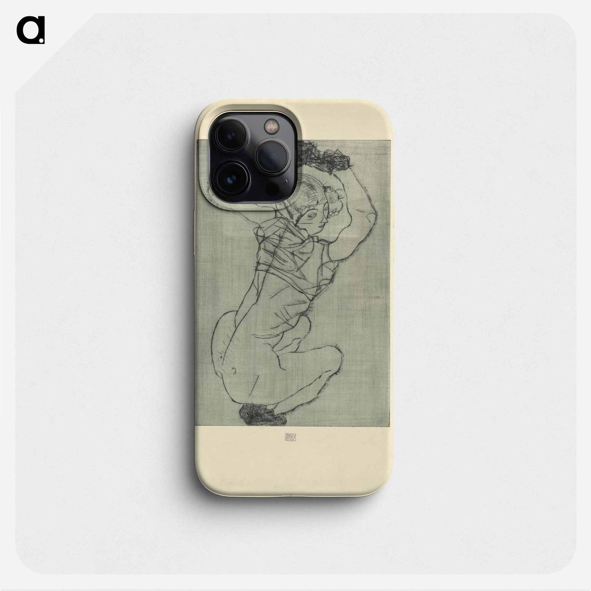 Crouching - Egon Schiele Phone Case.