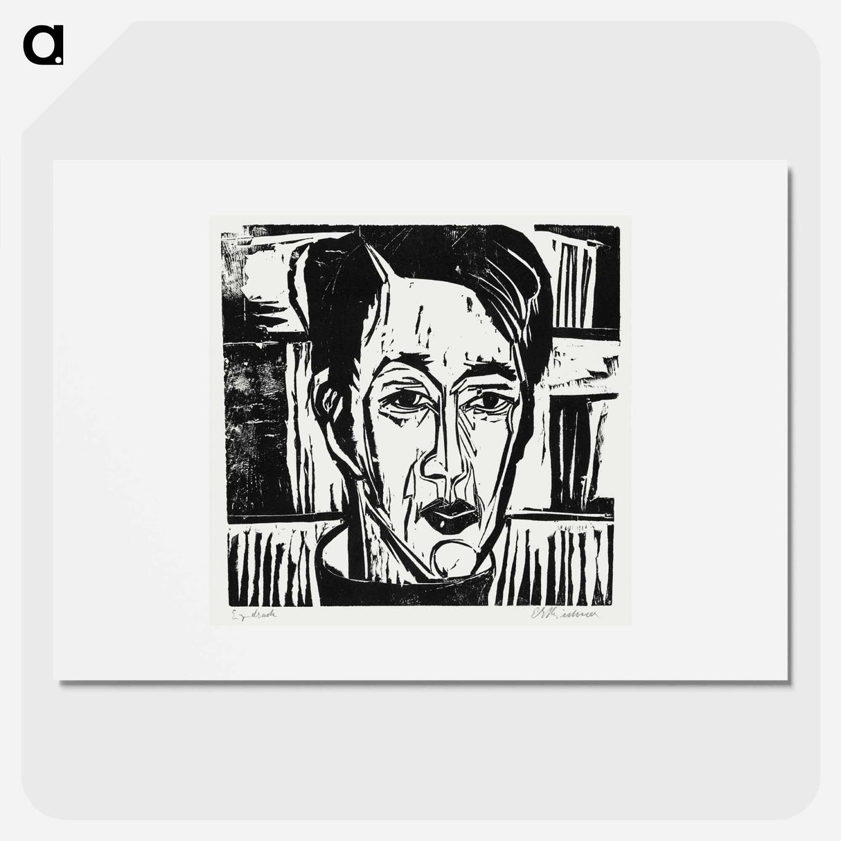 Wehrlin, Facing front - Ernst Ludwig Kirchner Poster.