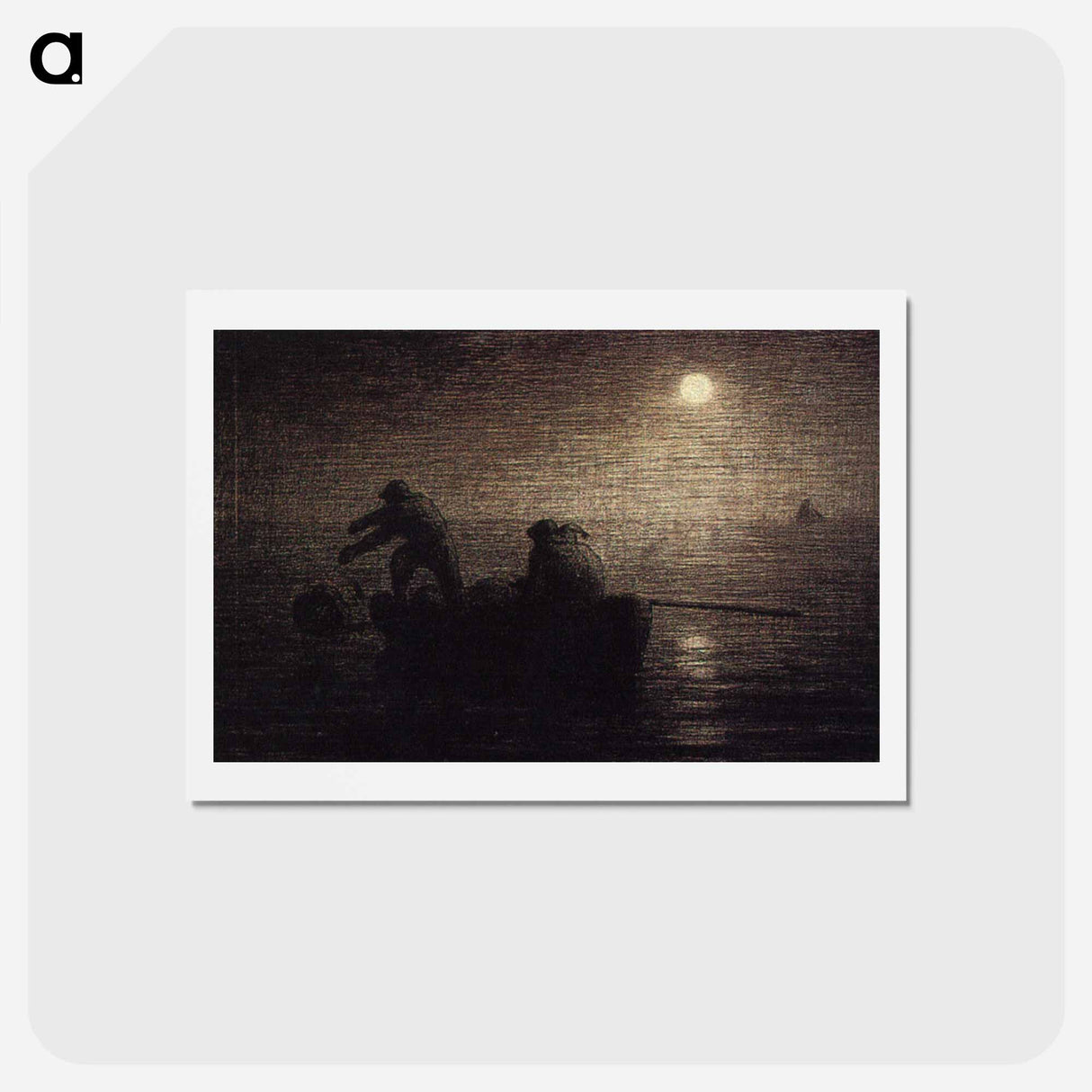 Fishermen - ジャン フランソワ ミレー Postcard.