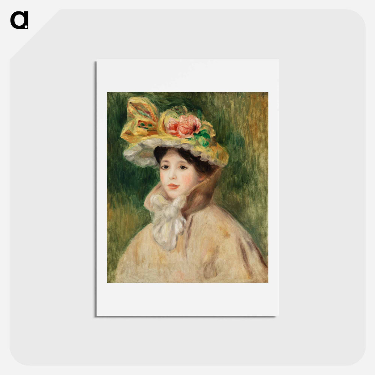 アートポストカード-Landscape at Pont–Aven - ピエール オーギュスト ルノワール Postcard.