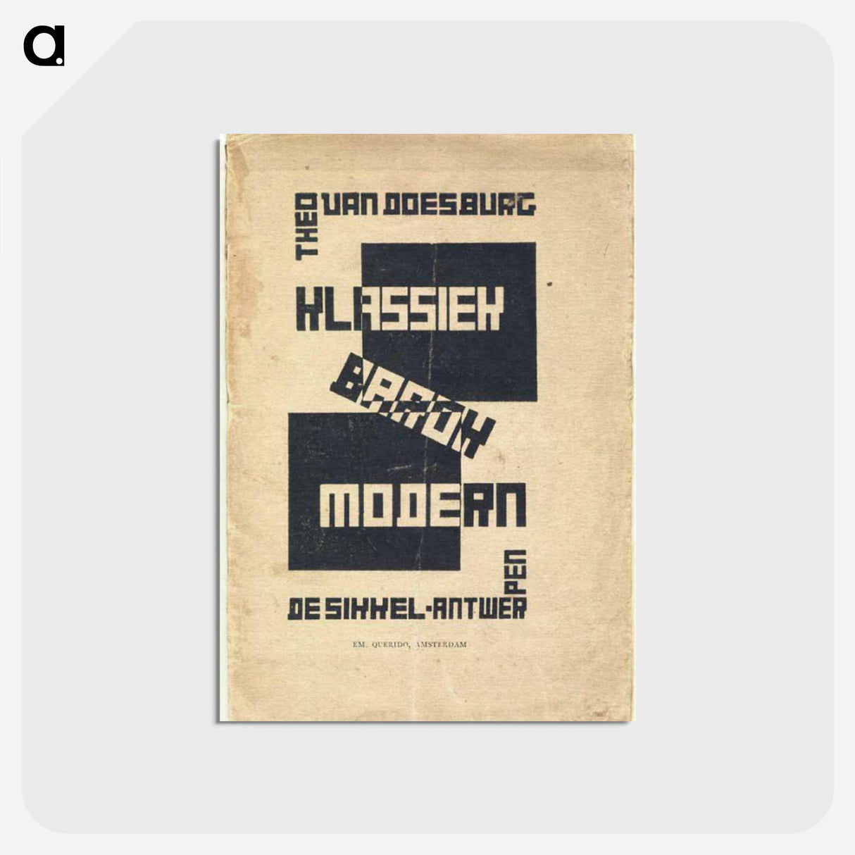 アートポストカード-Cover of "Classic, Modern, Baroque" - テオ ファン ドゥースブルフ Postcard.