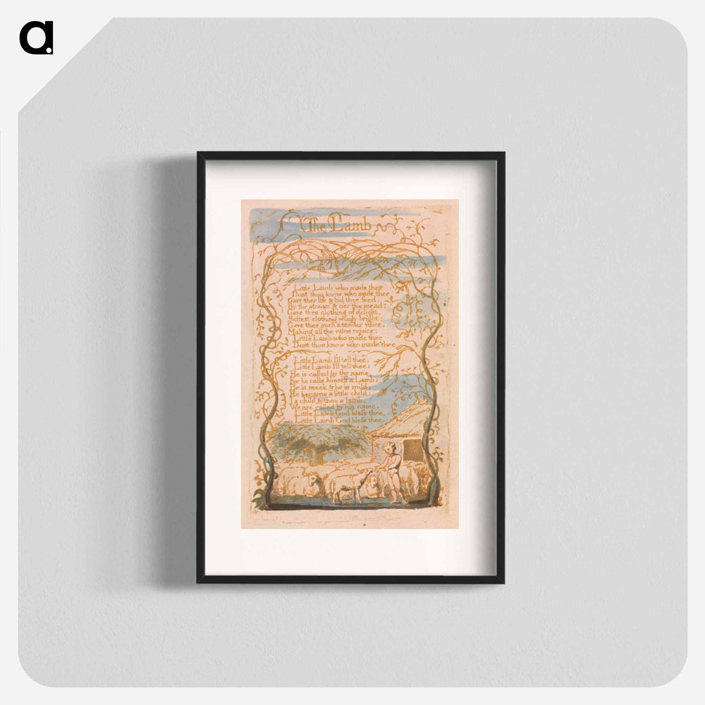 Songs of Innocence, Plate 8, "The Lamb" - William Blake Poster.
