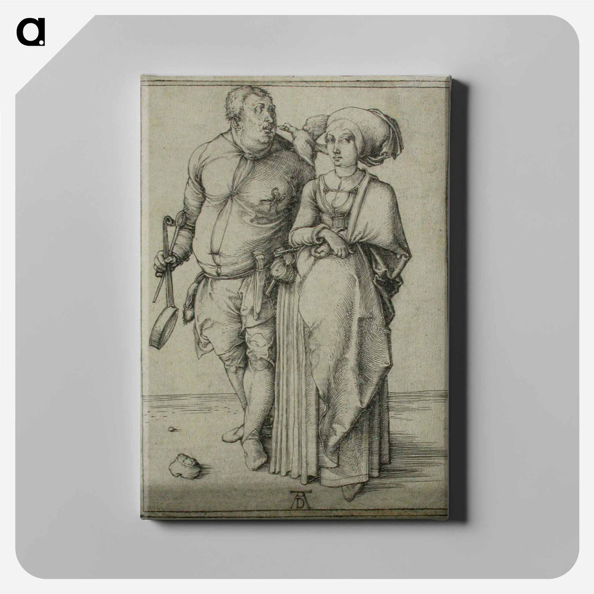 The cook and his wife - アルブレヒト デューラー Canvas.