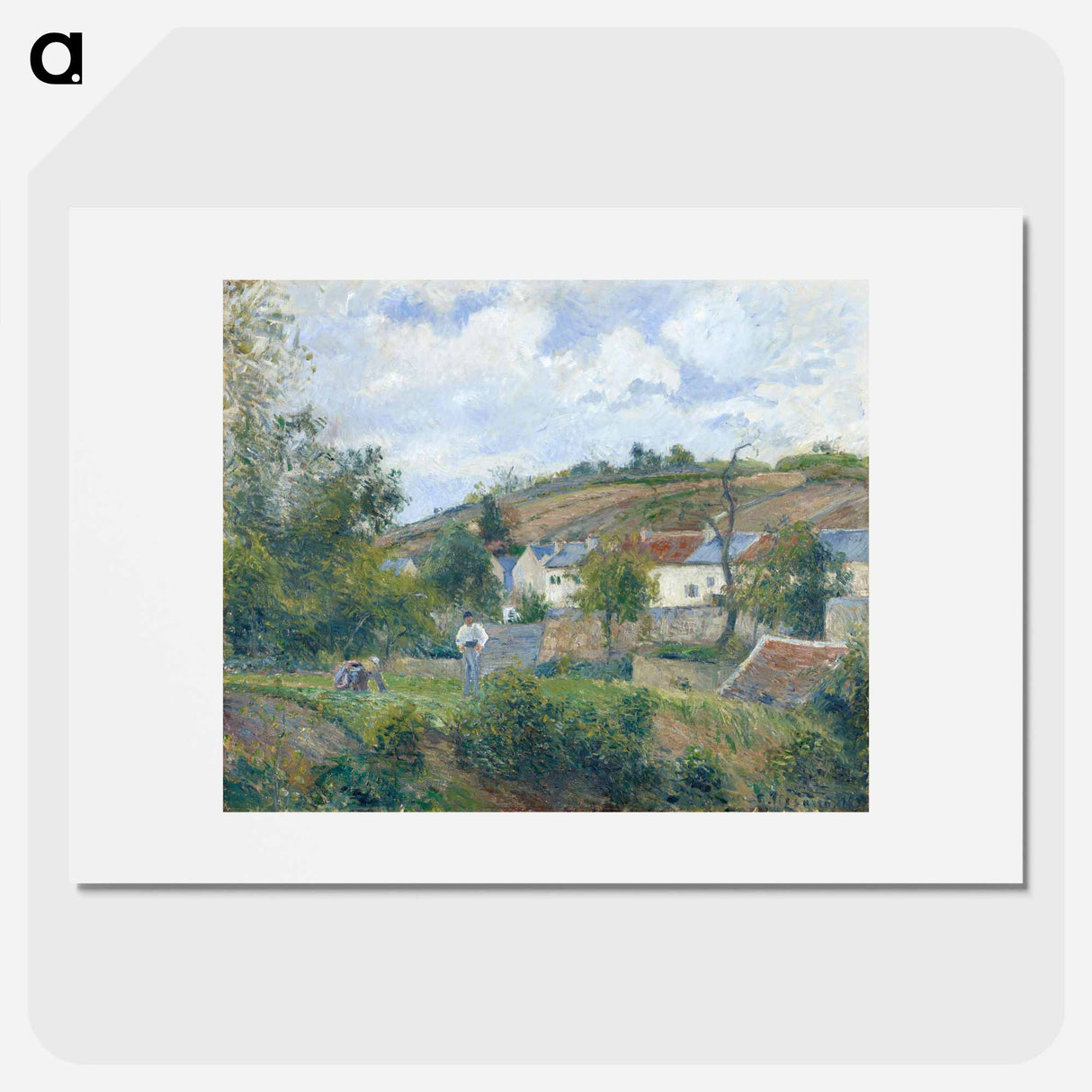 アートポスター-A corner of the Hermitage, Pontoise - カミーユ ピサロ Poster.