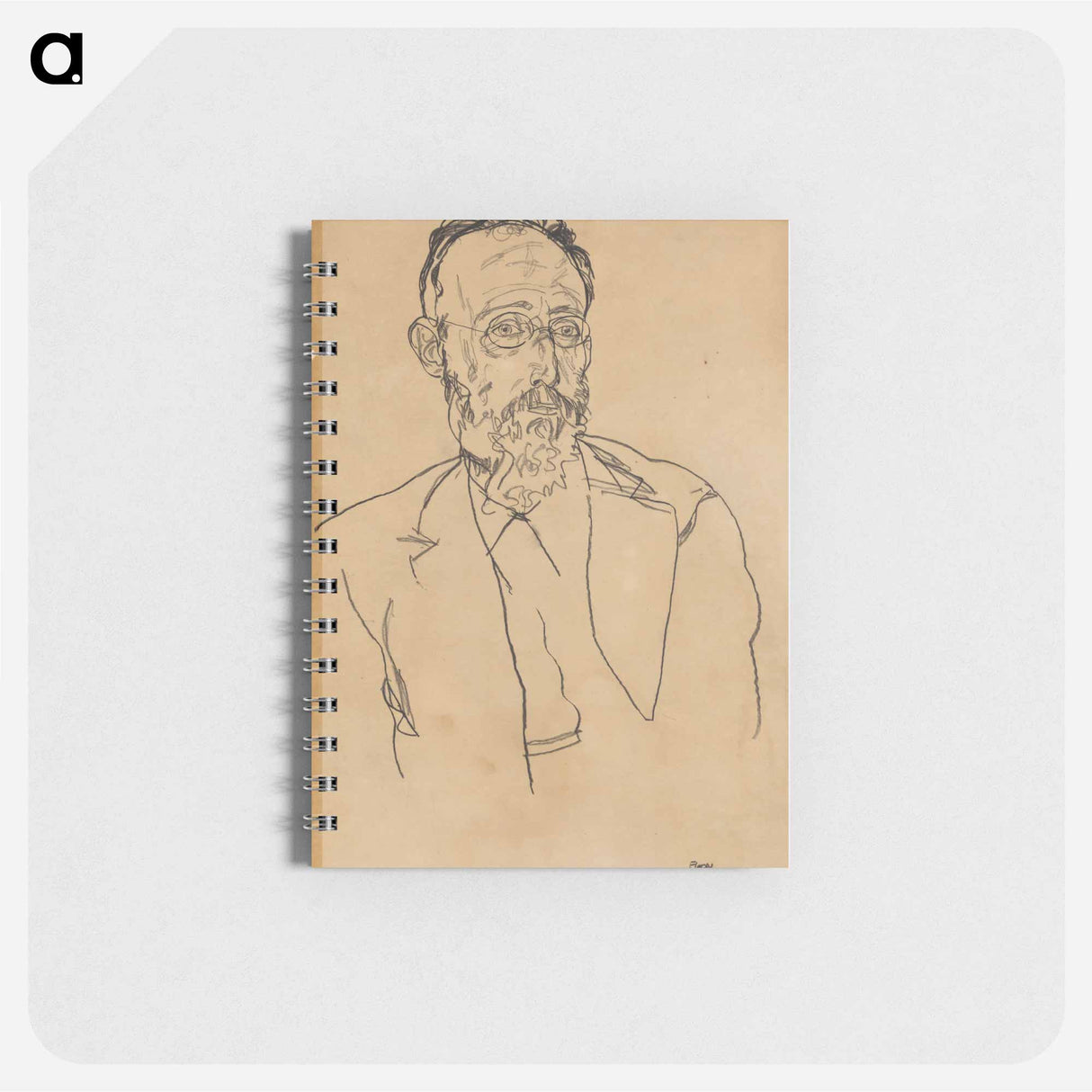 Heinrich Gomperz, Univ.-Prof., Dr.philosopher by Egon Schiele - エゴン シーレ Memo.