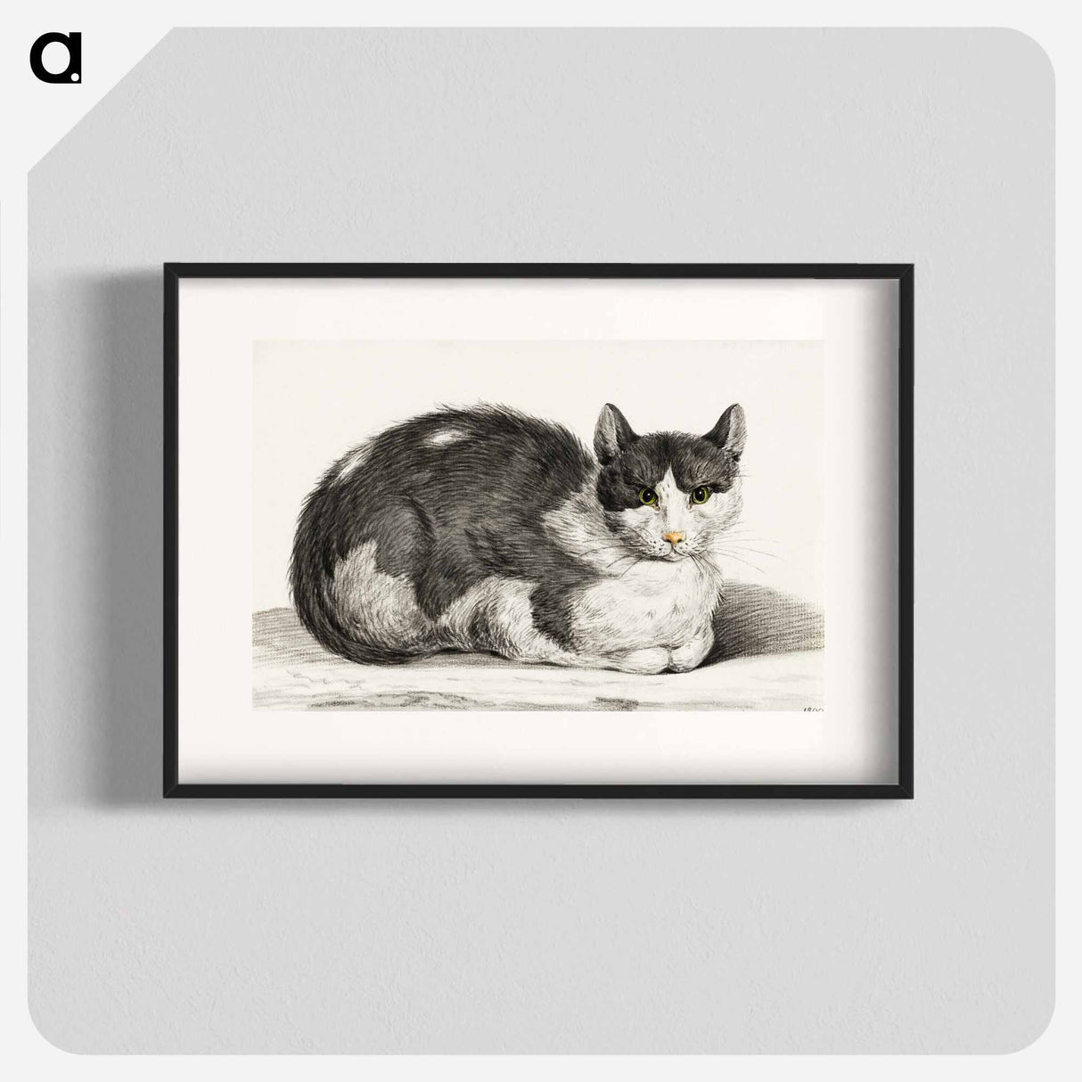 Reclining cat - ジャン ベルナール Poster.