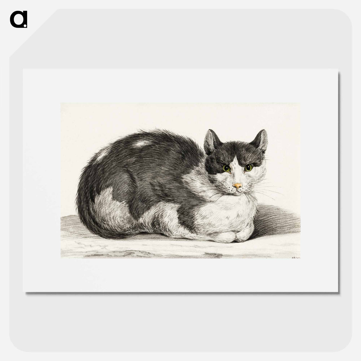 Reclining cat - ジャン ベルナール Poster.