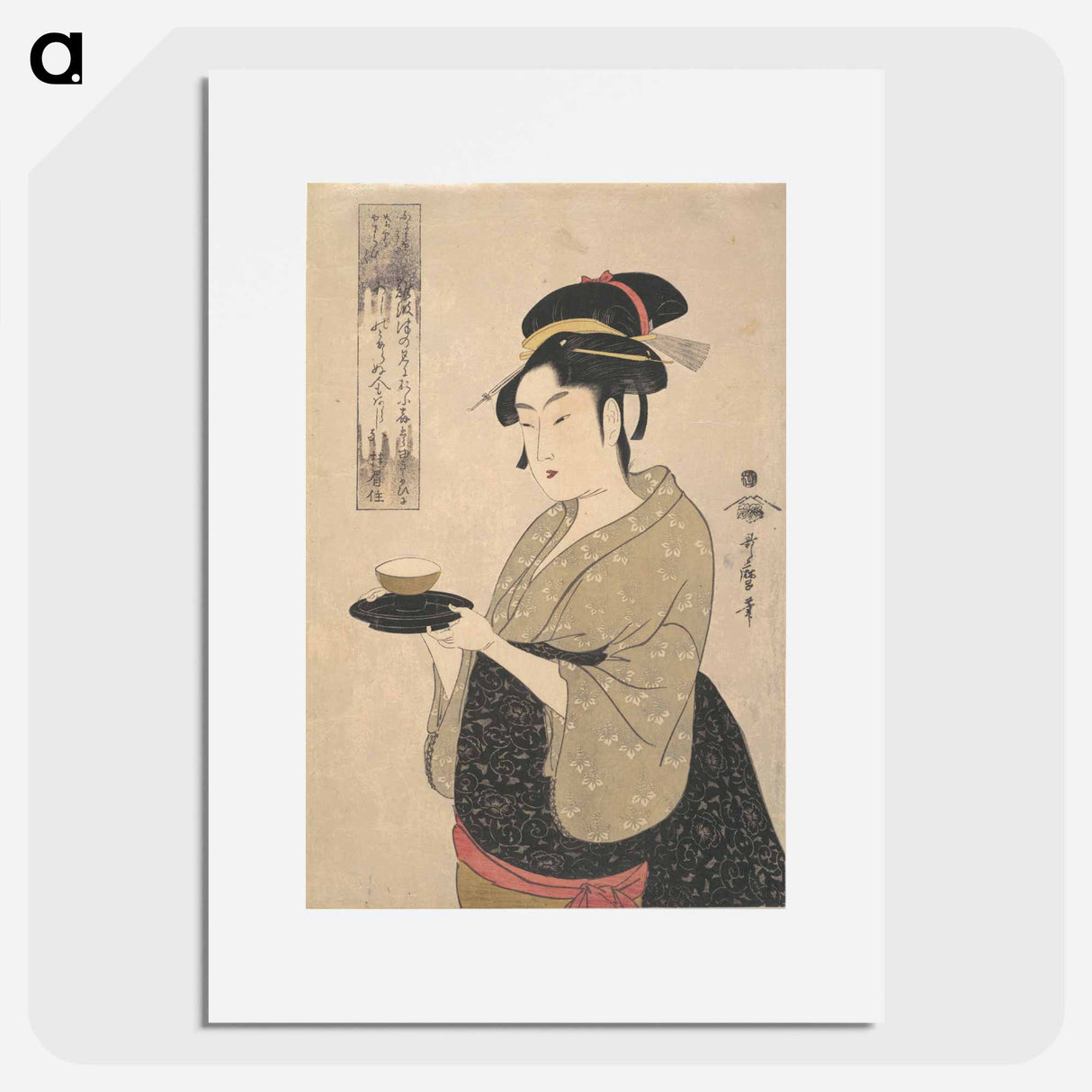 アートポスター-Okita of the Naniwa-ya Tea-house - 喜多川 歌麿 Poster.