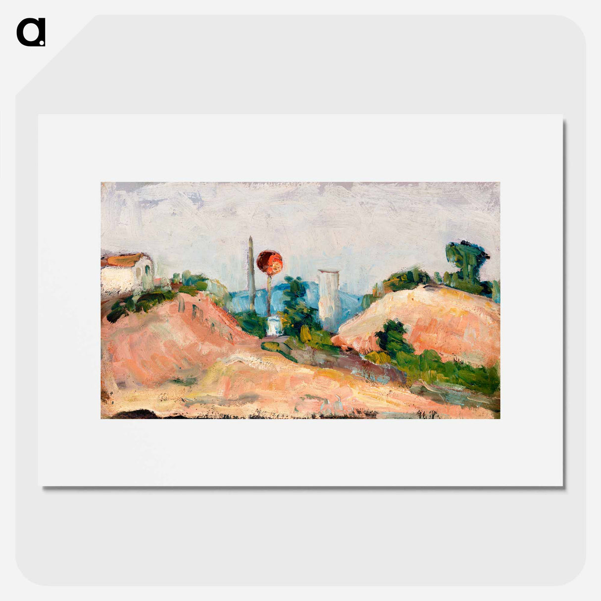 Railroad Cut (La Tranchée) - Paul Cézanne Poster.