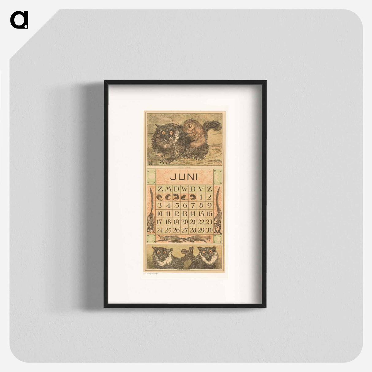 The calendar is ready for the arrival of the mother - Theo Van Hoytema Poster.