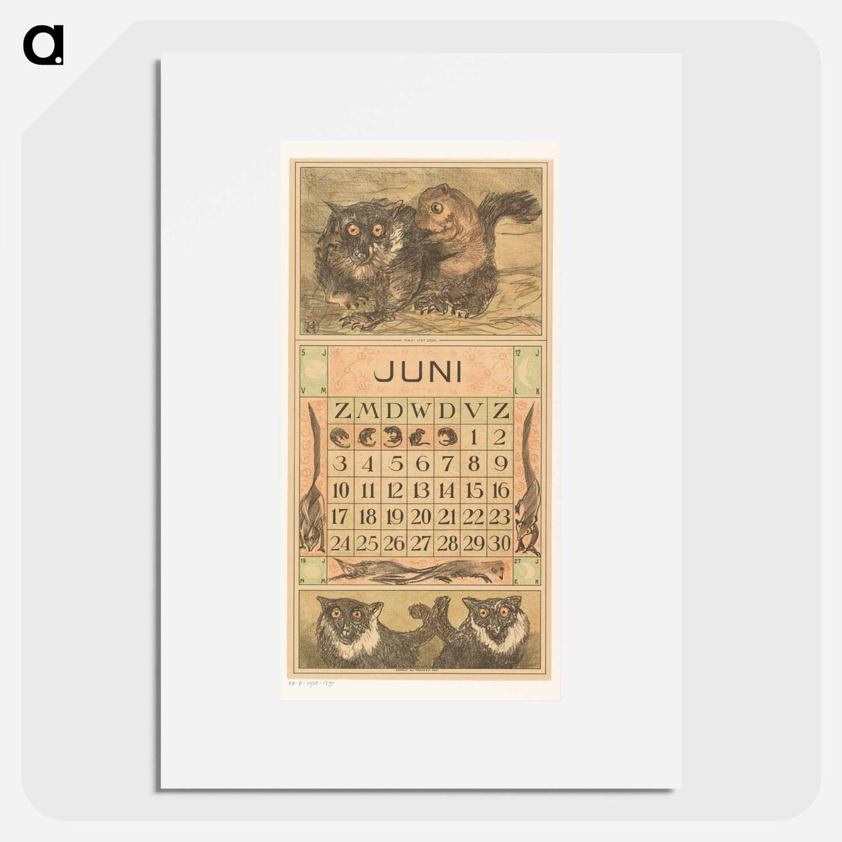 The calendar is ready for the arrival of the mother - Theo Van Hoytema Poster.