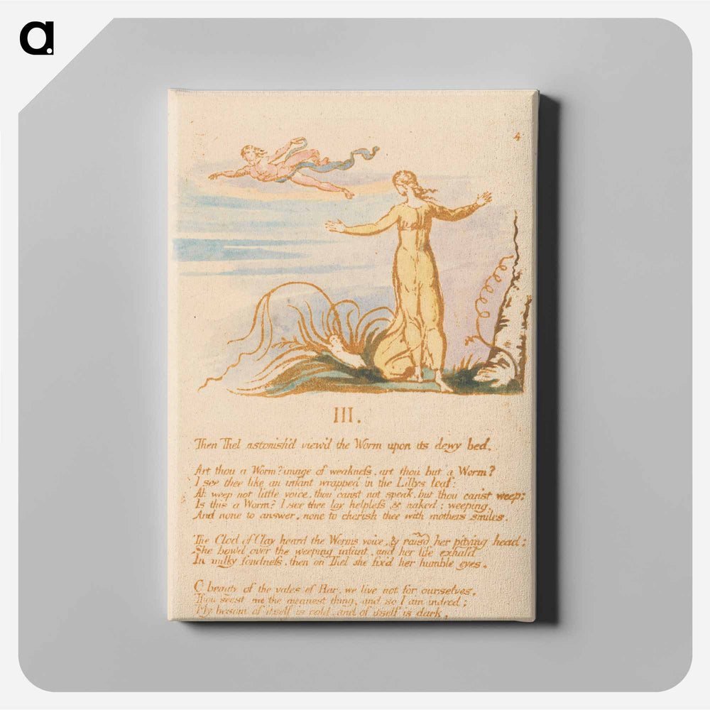 The Book of Thel, Plate 6 - ウィリアム ブレイク Canvas.
