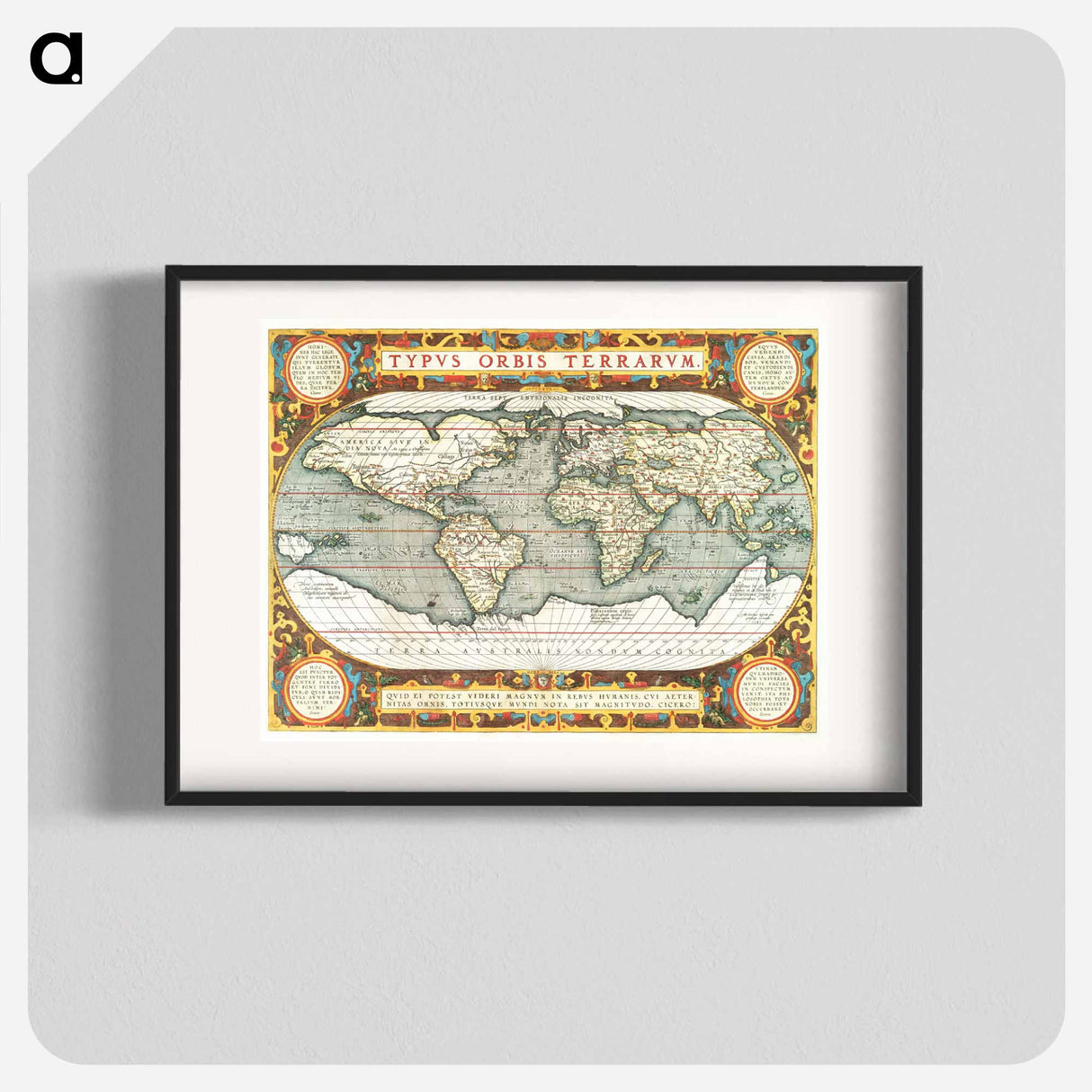 Typus orbis terrarum - アンティーク地図 Poster.