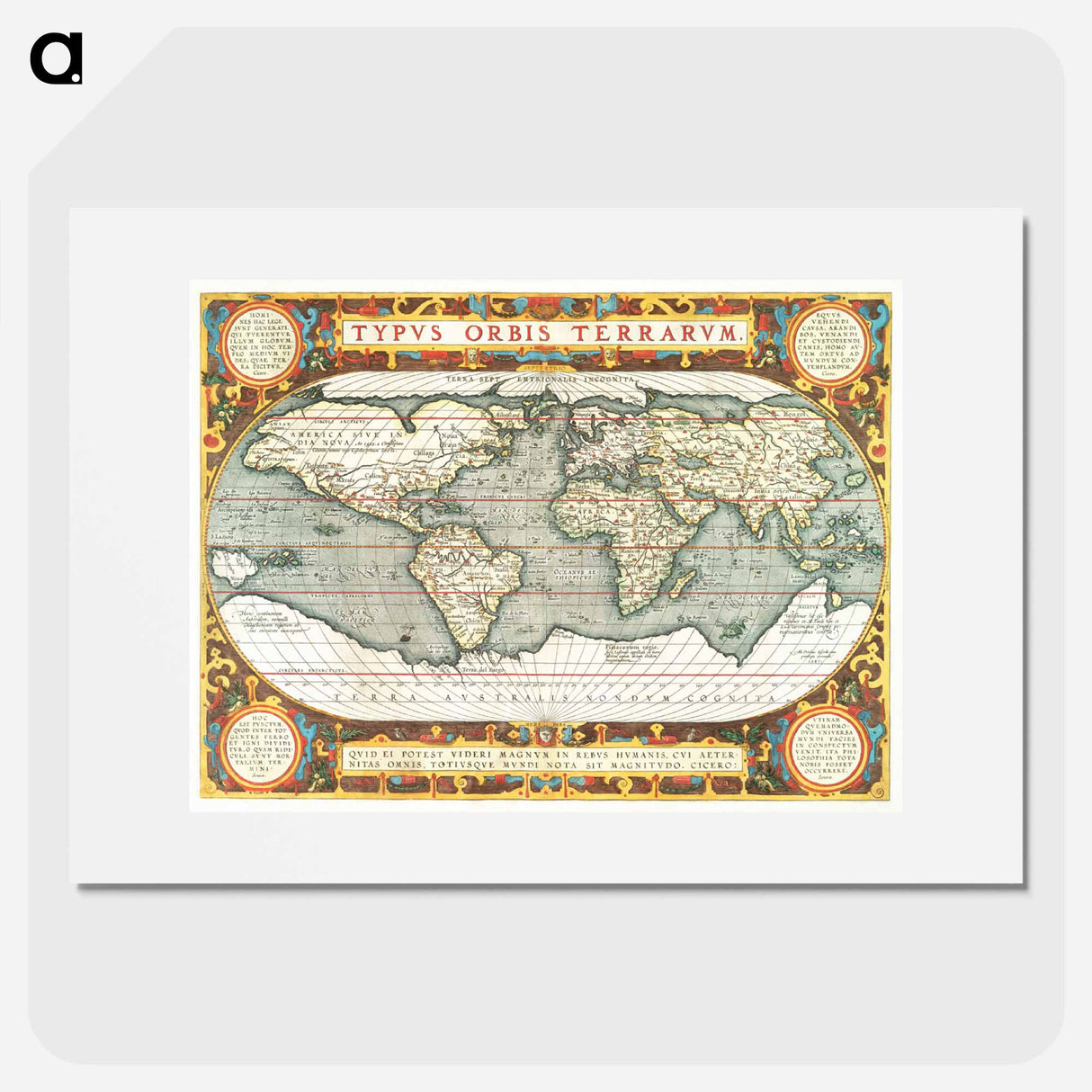 Typus orbis terrarum - アンティーク地図 Poster.