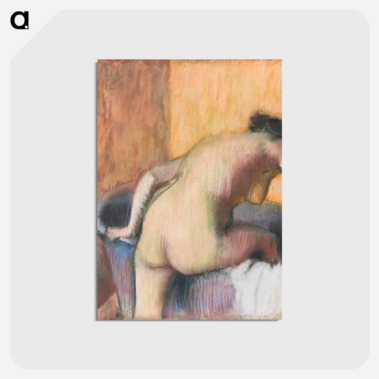 アートポストカード-Naked lady - エドガー ドガ Postcard.