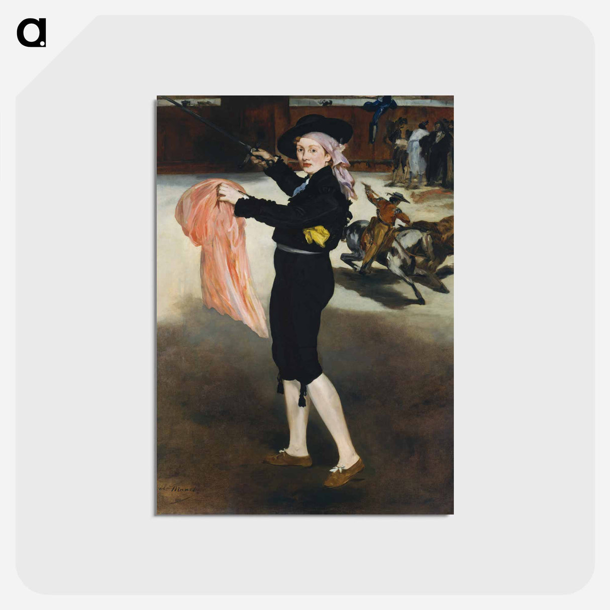 アートポストカード-Mademoiselle Victorine in the Costume of an Espada - エドゥアール マネ Postcard.