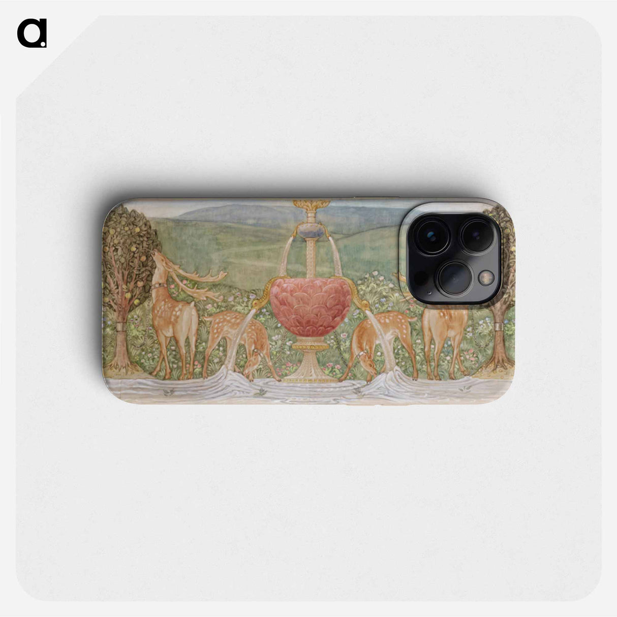 Deer by a Fountain - エドワード バーン ジョーンズ Phone Case.