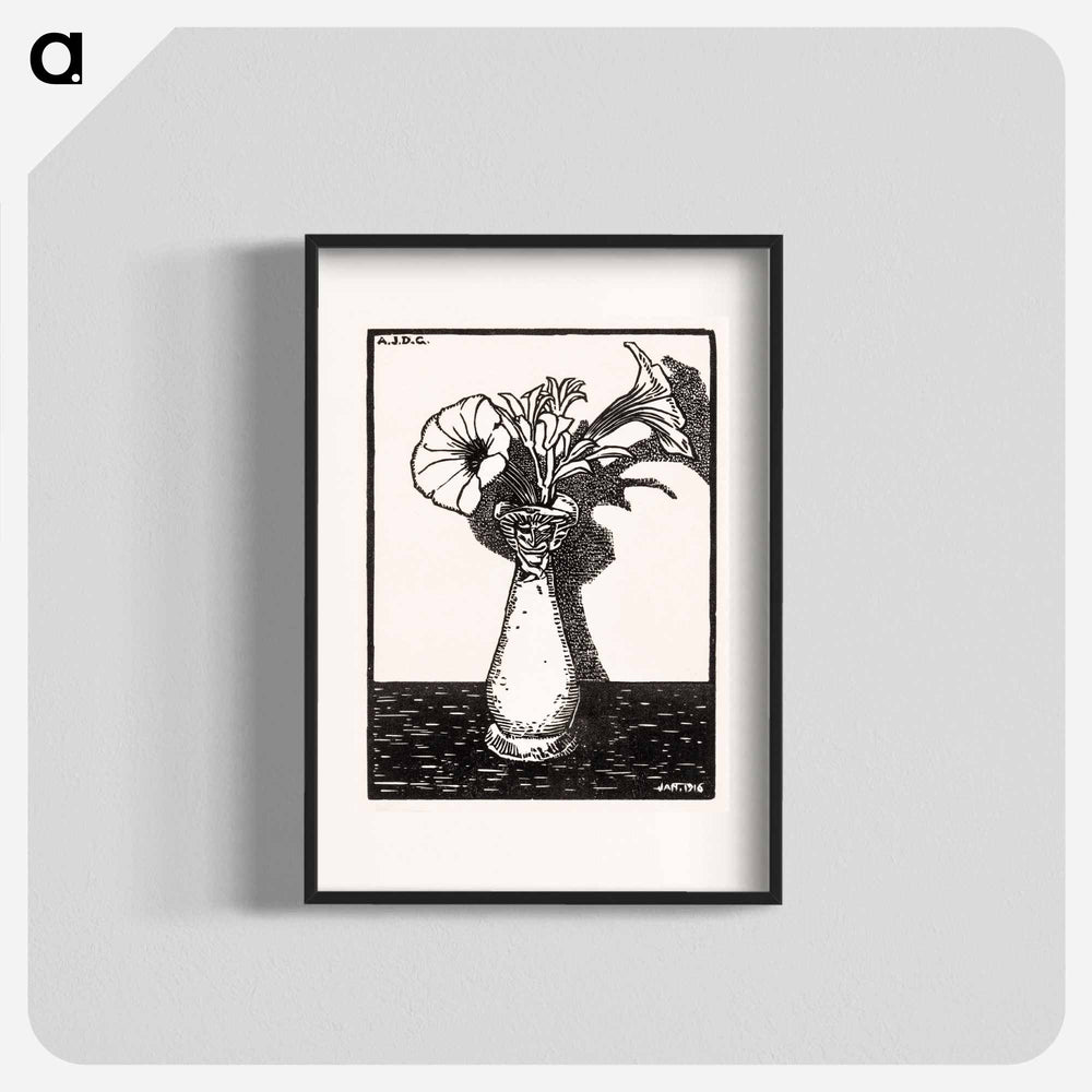 Vase with Flowers - ユリー デ フラーハ Poster.