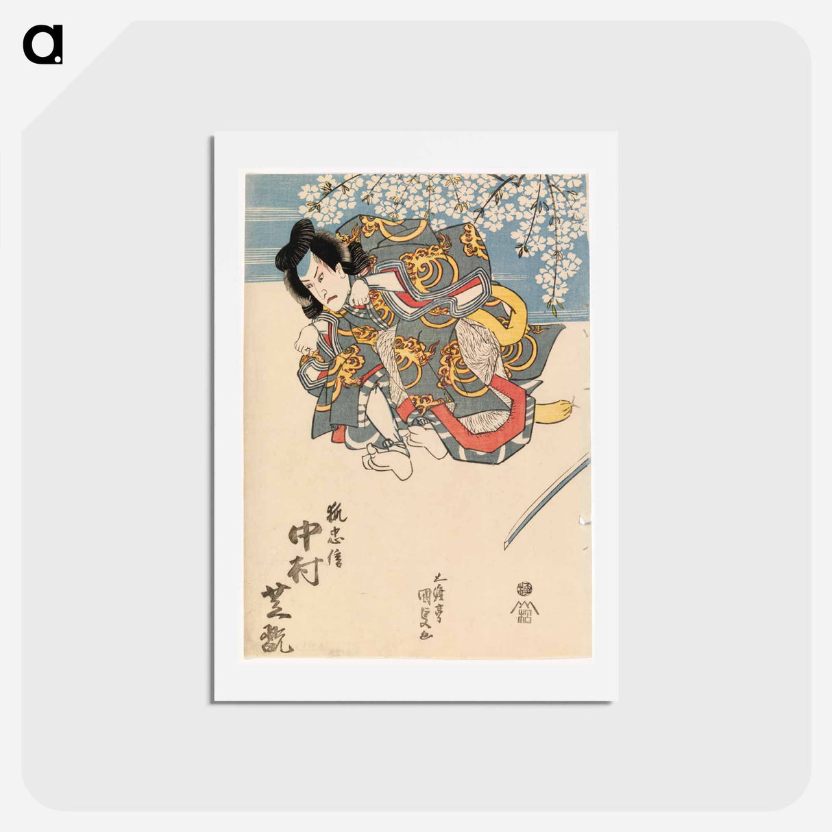 アートポストカード-Actor Nakamura Shikan in the Play Yoshitsune Sembonzakura
- 歌川 国貞 Postcard.