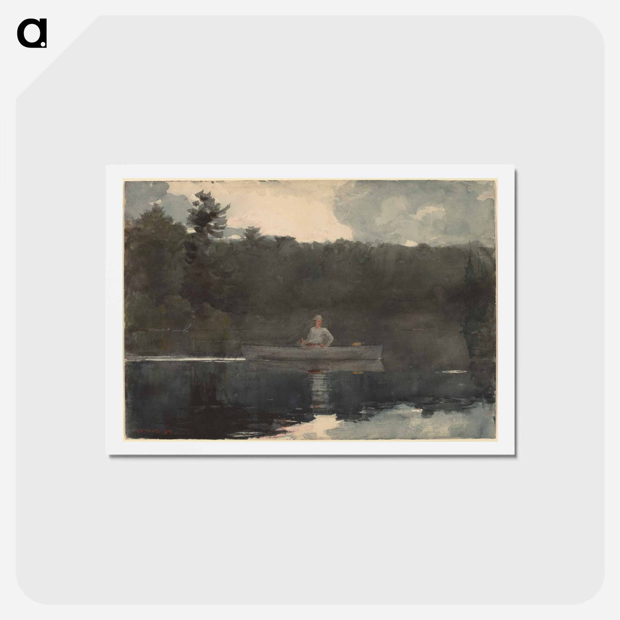 アートポストカード-The Lone Fisherman - ウィンスロー ホーマー Postcard.