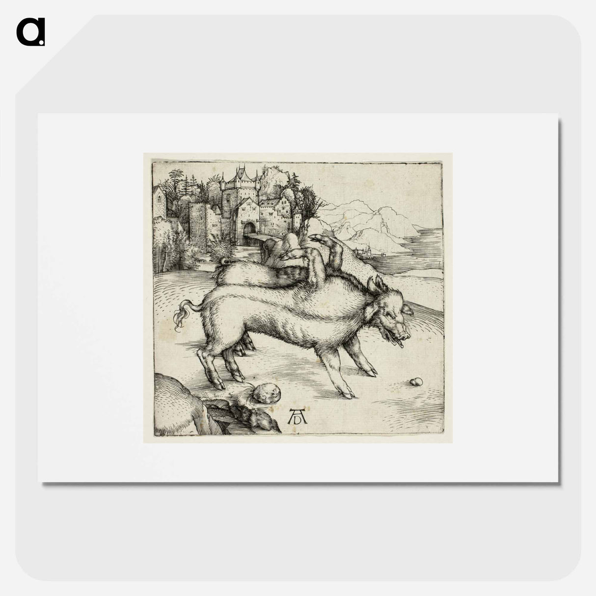 The Monstrous Sow of Landser - アルブレヒト デューラー Poster.