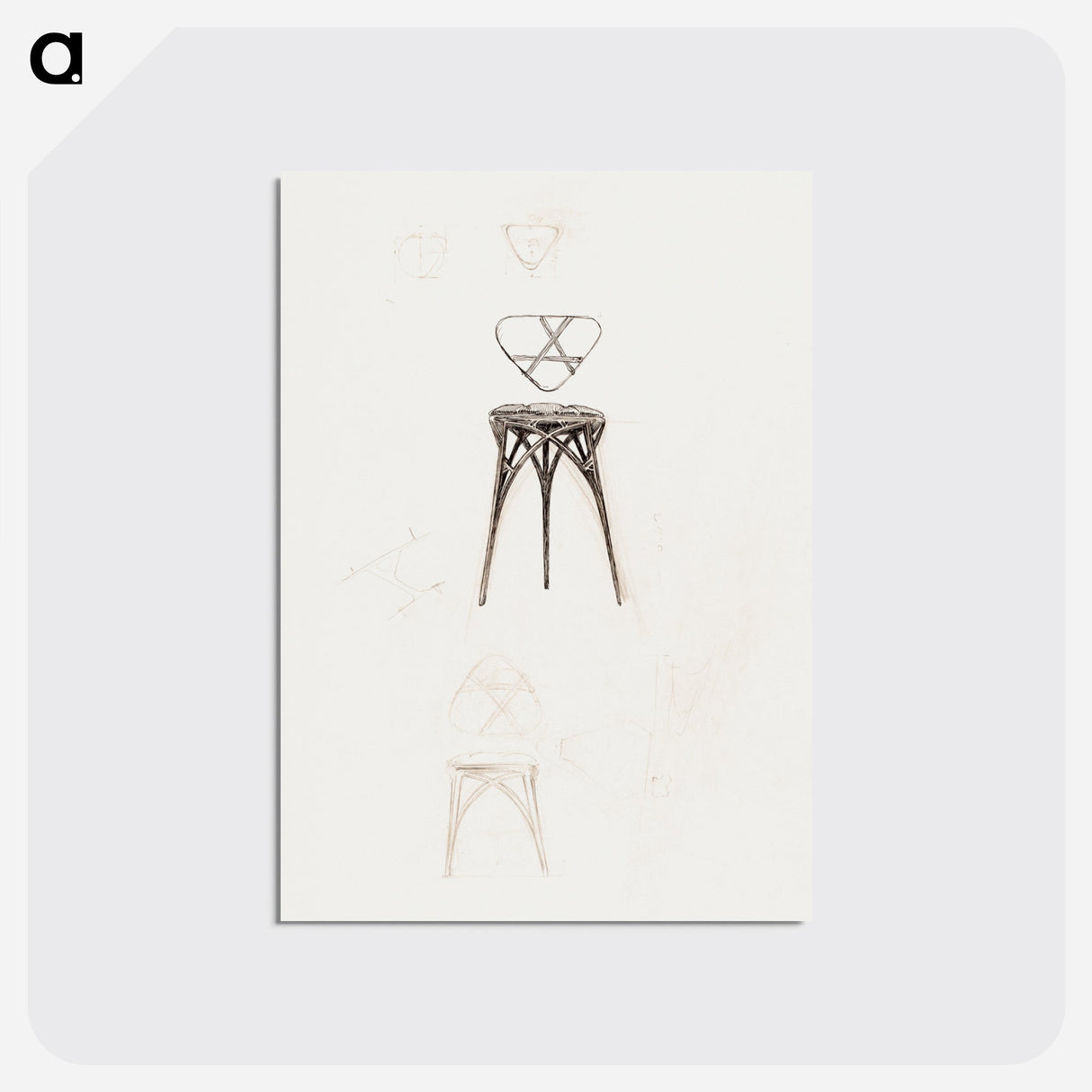 Stool for Fouquet boutique - アルフォンス ミュシャ Postcard.