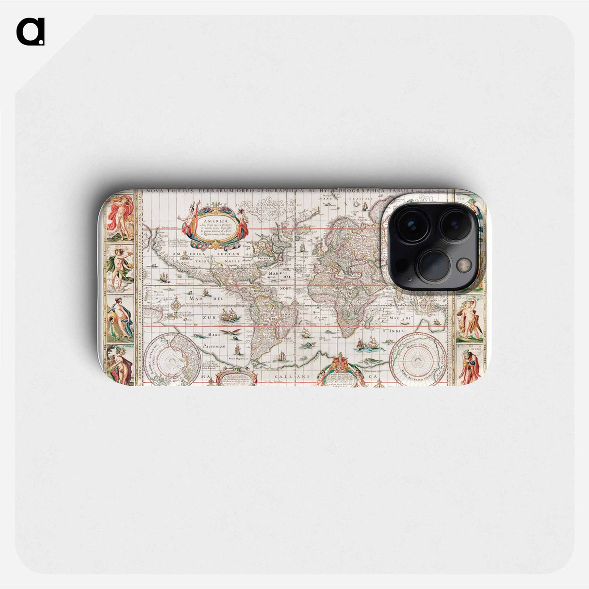 Nova totius terrarum orbis geographica ac hydrographica - アンティーク地図 Phone Case.