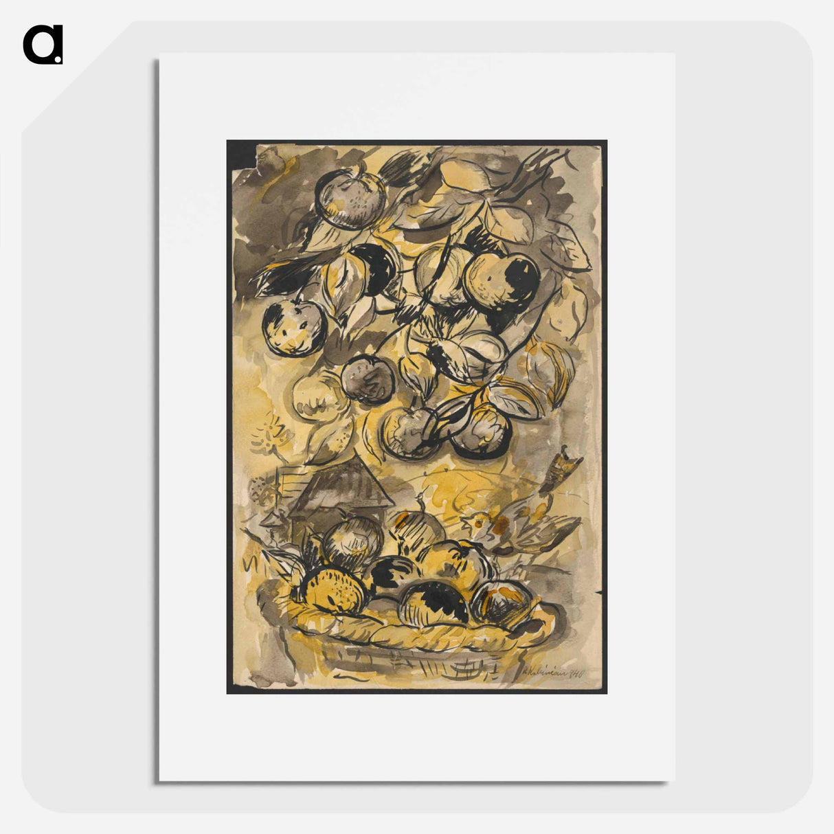 Still life with apples - アーノルド ピーター ワイズ クビンチャン Poster.