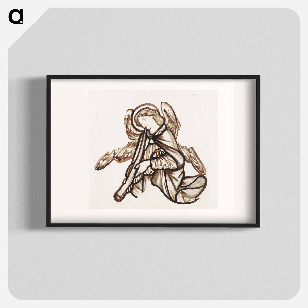 Angel Playing a Horn - エドワード バーン ジョーンズ Poster.