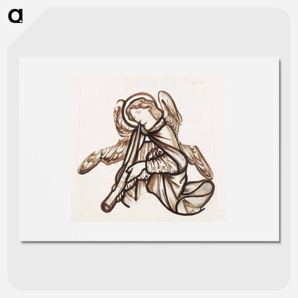 Angel Playing a Horn - エドワード バーン ジョーンズ Poster.