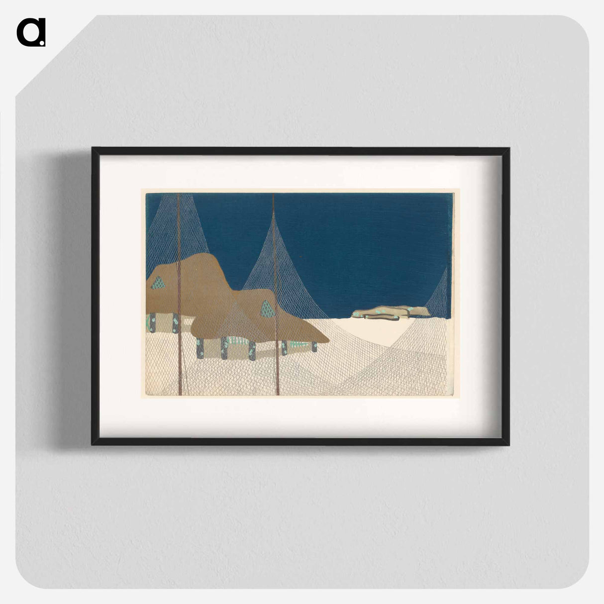 Japanese Fishing Village - 神坂 雪佳 Poster.