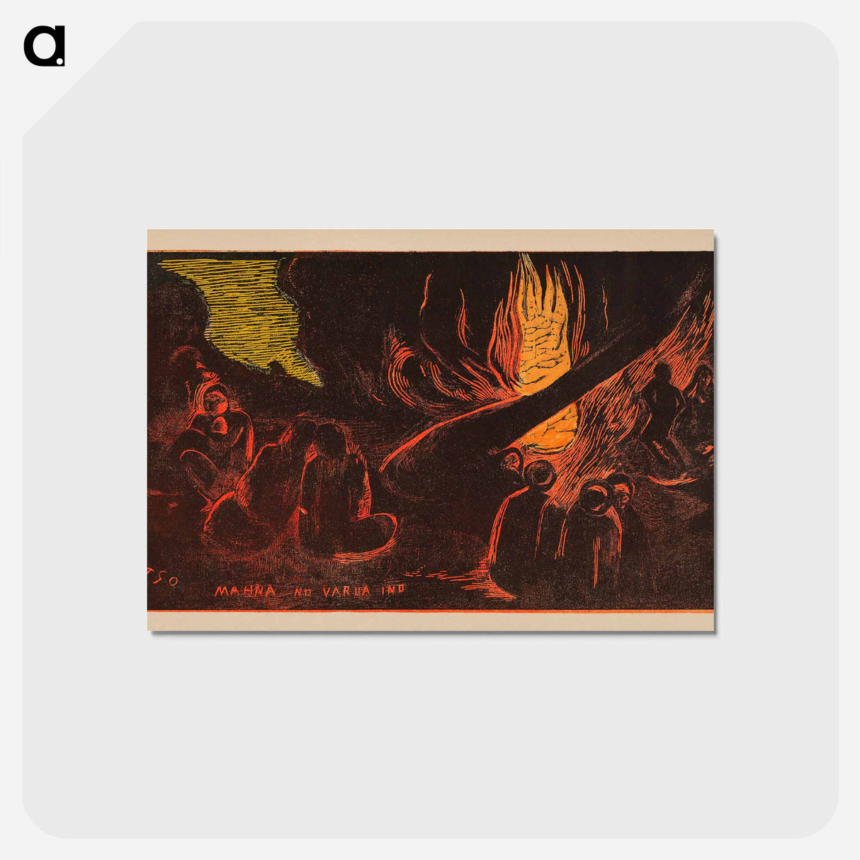アートポストカード-The Devil Speaks - ポール ゴーギャン Postcard.