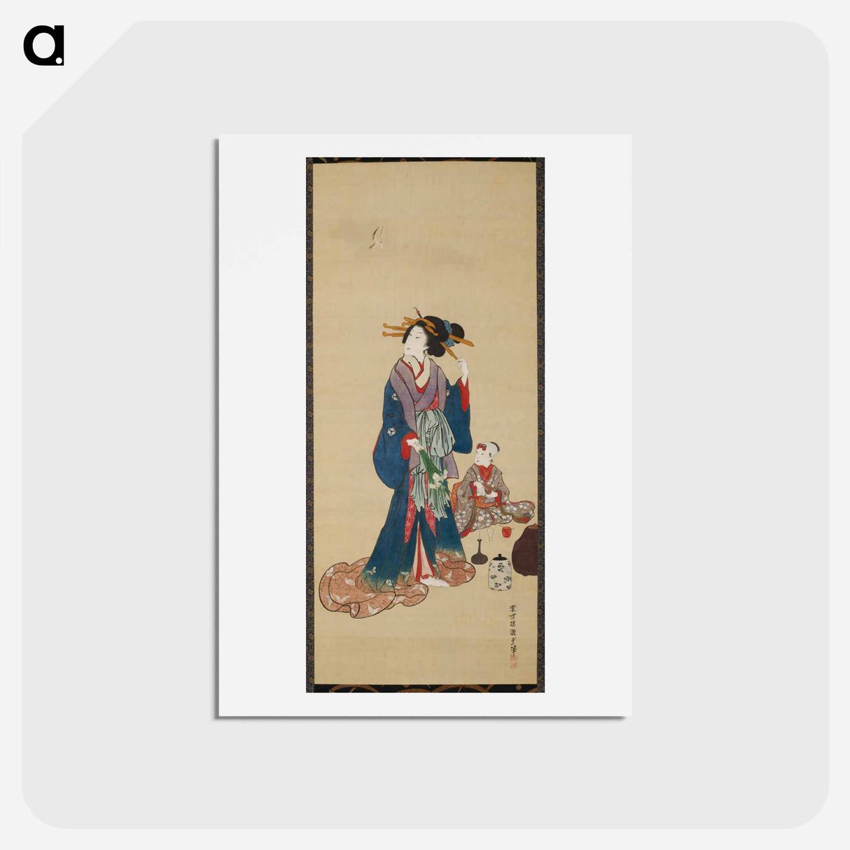 アートポストカード-Allegory of Maternal Care with Iris Bouquet
- 歌川 国貞 Postcard.