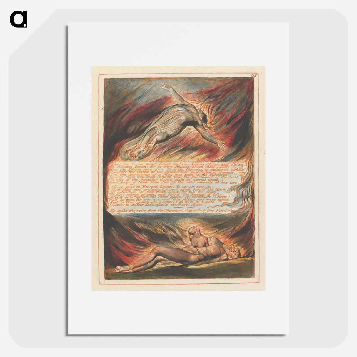 Jerusalem, Plate 35 - William Blake Poster.