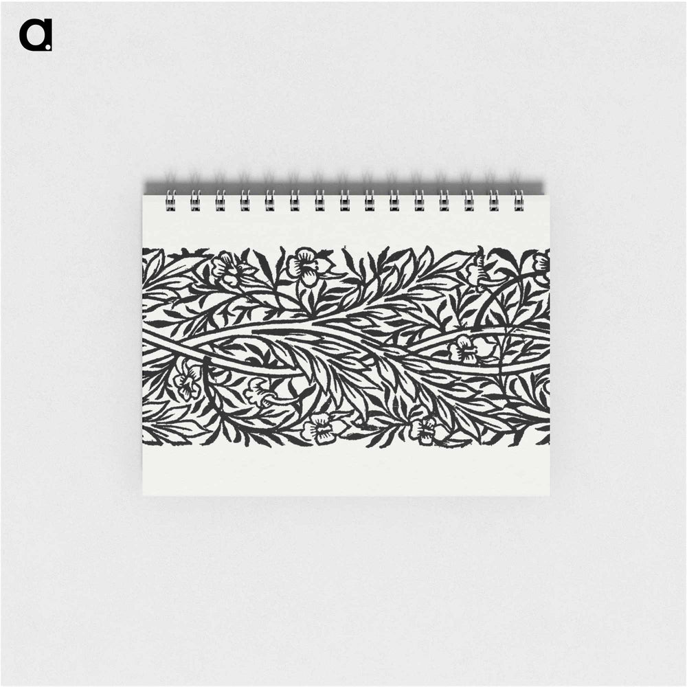 Love is Enough–Upright Border or Sidepiece with entwined Foliage and Flowers - ウィリアム モリス Memo.