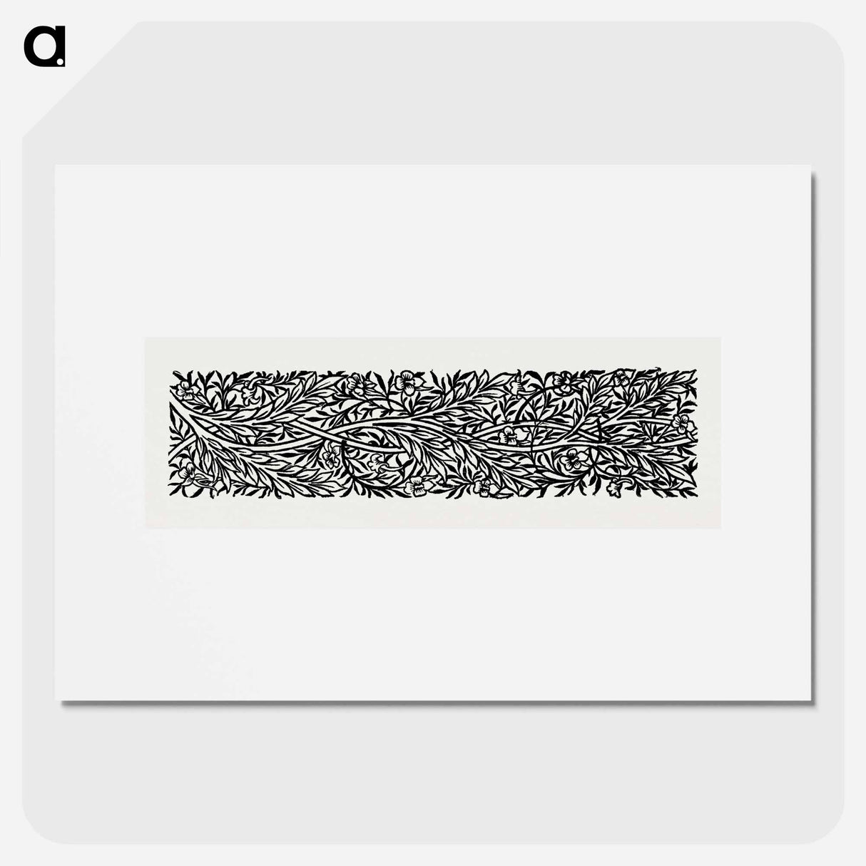 Love is Enough–Upright Border or Sidepiece with entwined Foliage and Flowers - ウィリアム モリス Poster.