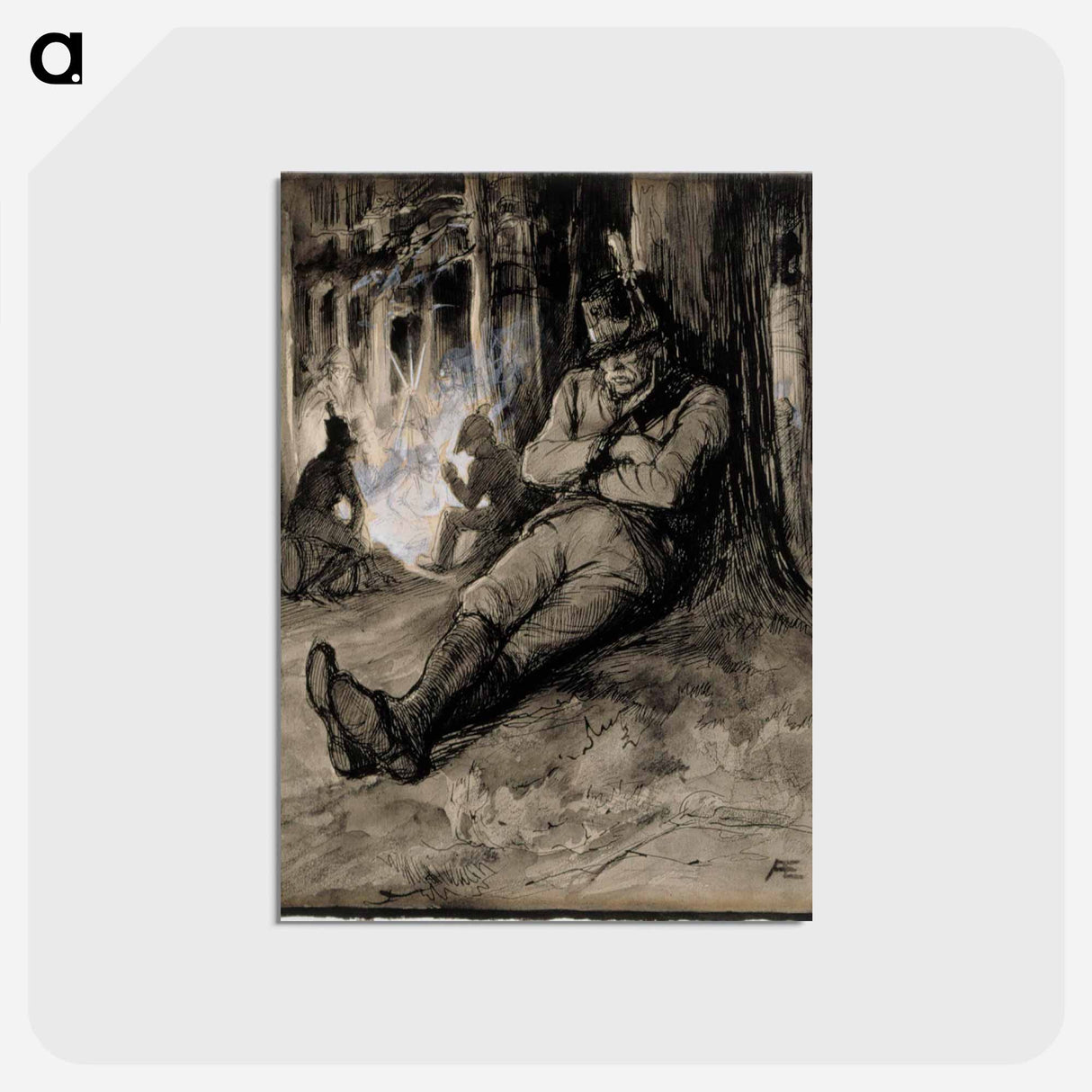 Hurtti ukko -runon välikuva - アルバート エーデルフェルト Postcard.