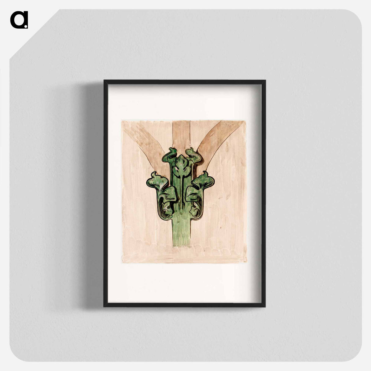 Capital applied to the columns of the facade of the Fouquet boutique - アルフォンス ミュシャ Poster.