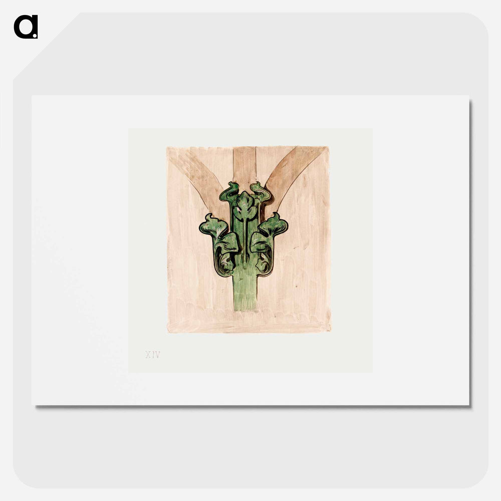 Capital applied to the columns of the facade of the Fouquet boutique - Alphonse Mucha Poster.