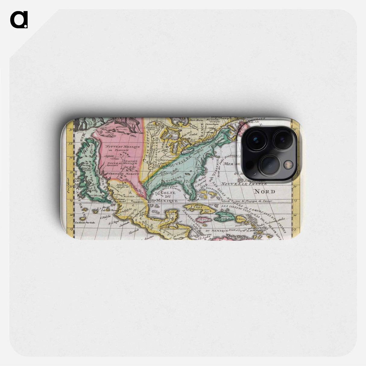 Kaart van Noord-Amerika - アンティーク地図 Phone Case.