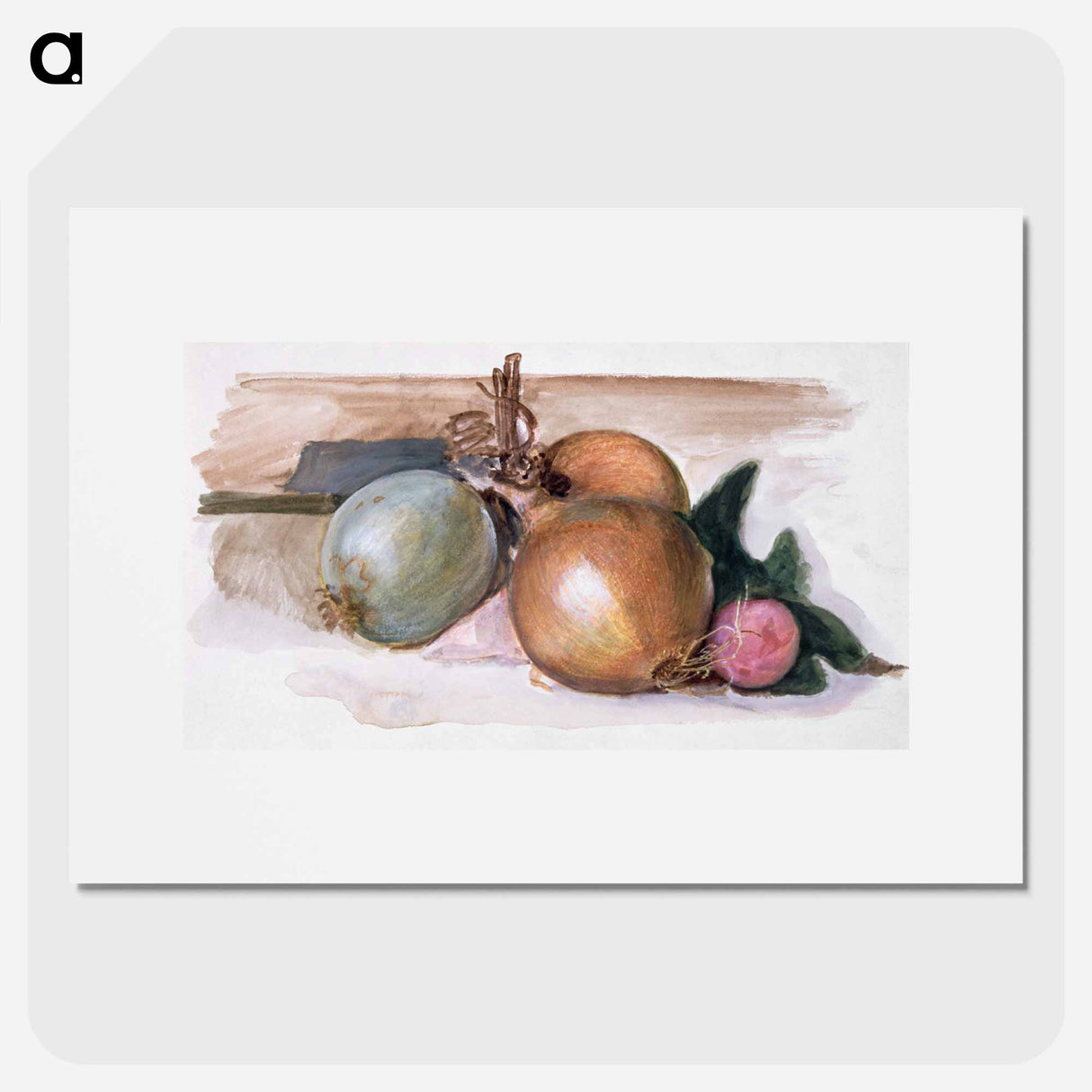 Still-Life - Study of Onions - エドワード バーン ジョーンズ Poster.