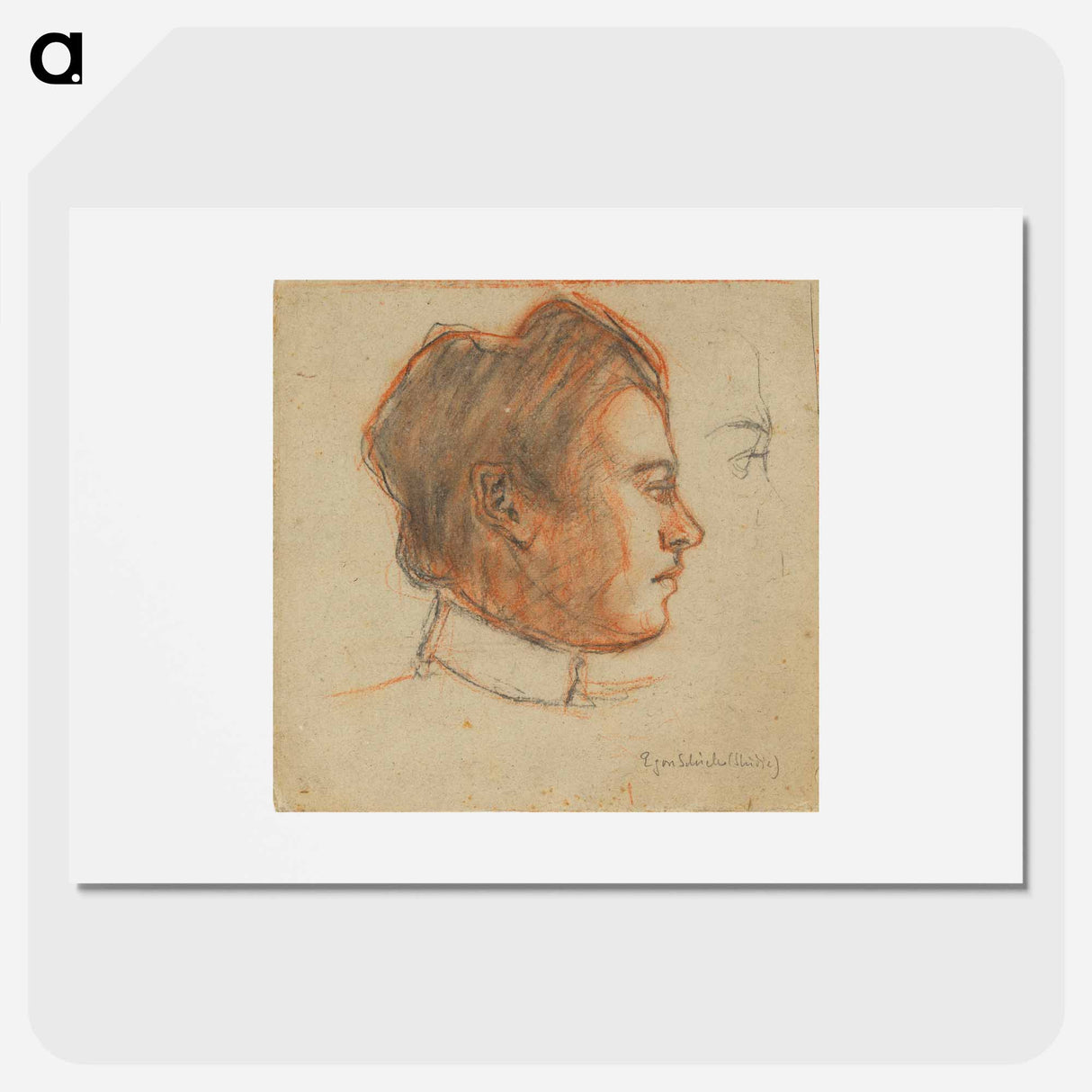 アートポスター-Český Krumlov relative of the artist by Egon Schiele - エゴン シーレ Poster.