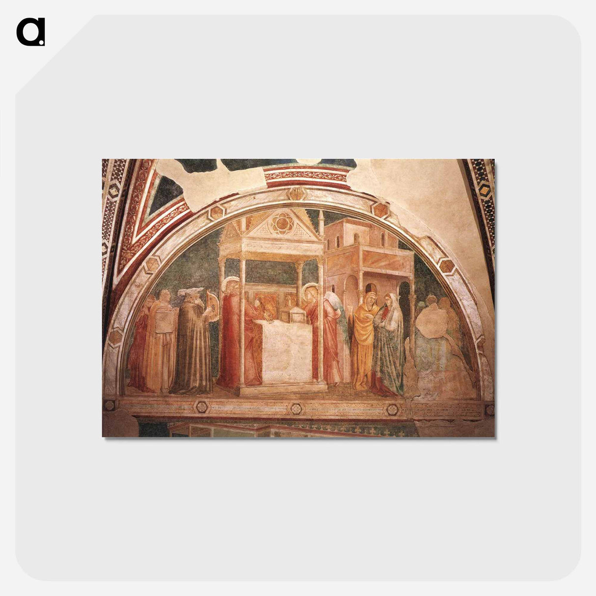 Annunciation to Zacharias - ジョット ディ ボンドーネ Postcard.