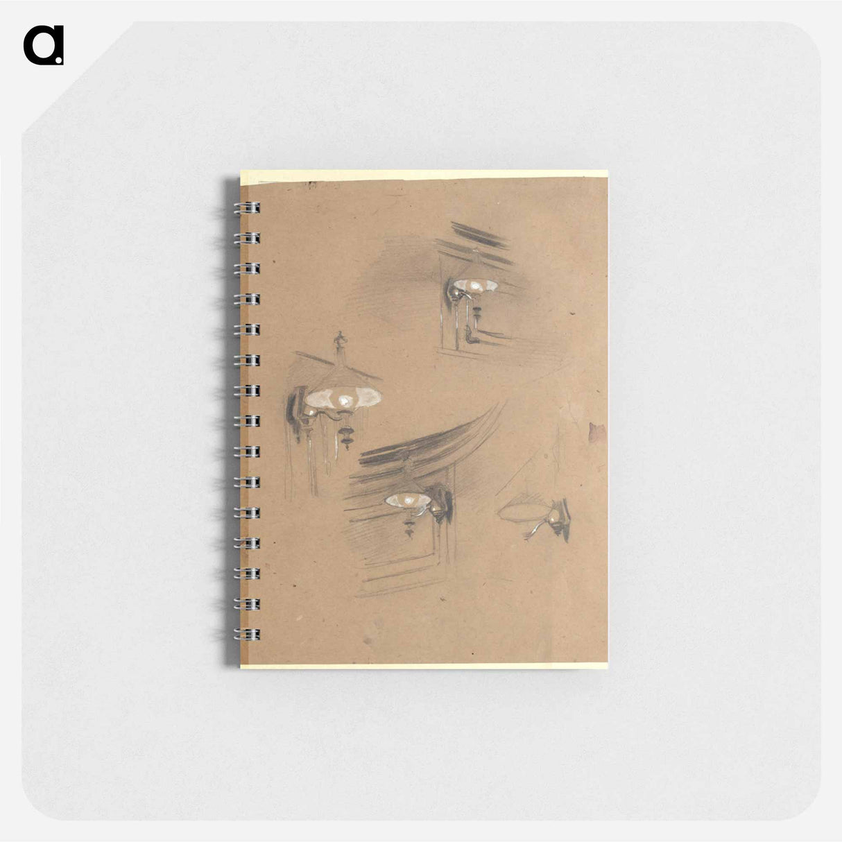 Studies for the "Audience Room in the Old Burgtheater" - グスタフ クリムト Memo.