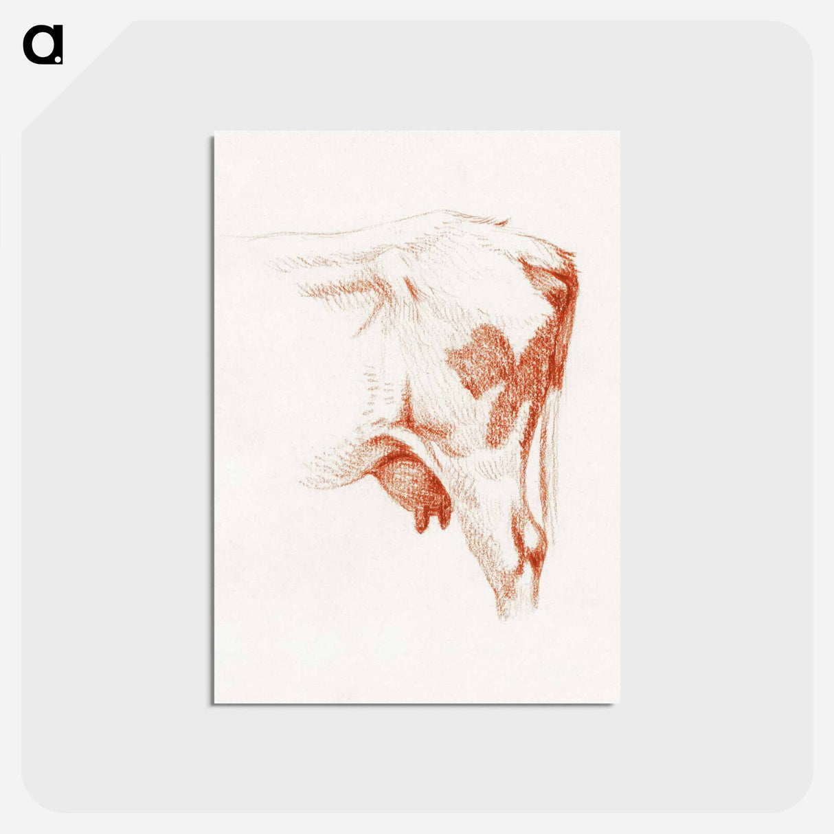 アートポストカード-Back legs of a cow - ジャン ベルナール Postcard.
