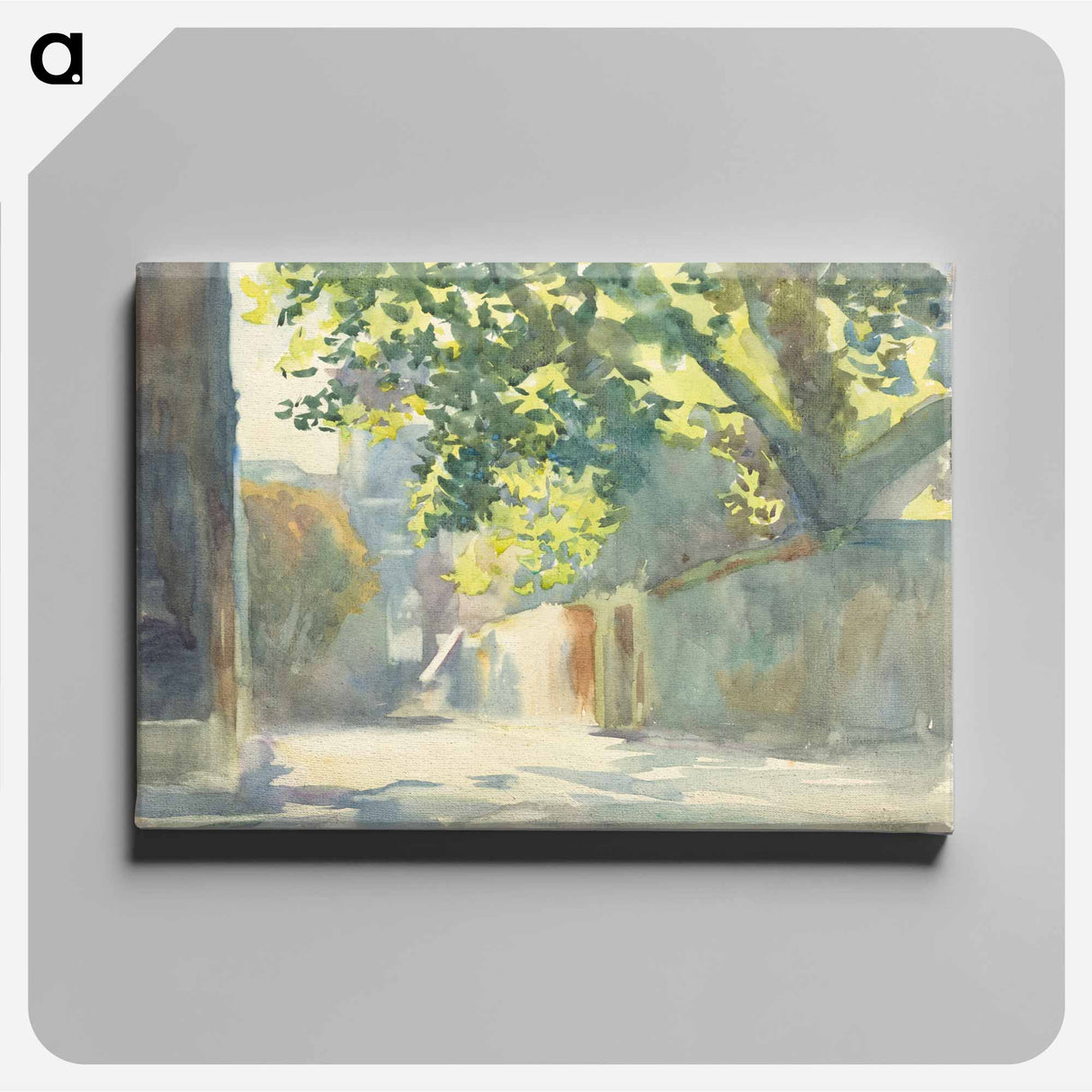 アートパネル-Sunlit Wall Under a Tree - ジョン シンガー サージェント Canvas.