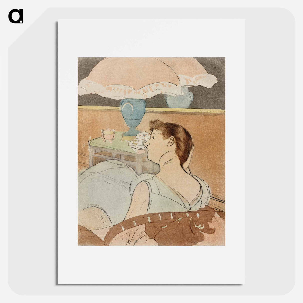 The Lamp - Mary Cassatt Poster.
