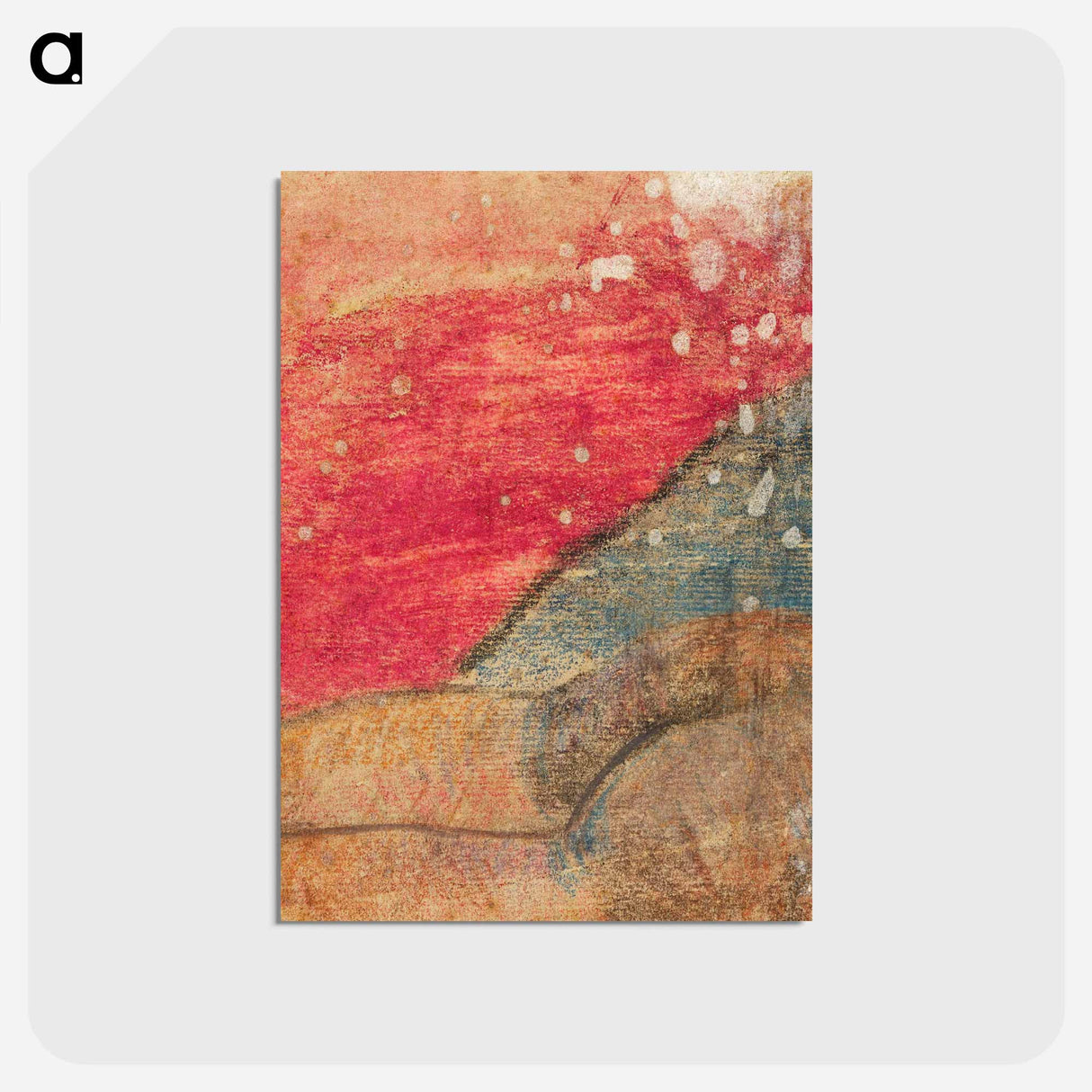 アートポストカード-Reclining Tahitian - ポール ゴーギャン Postcard.