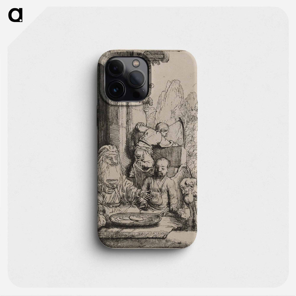 アブラハムと天使たち - レンブラント ファン レイン Phone Case.